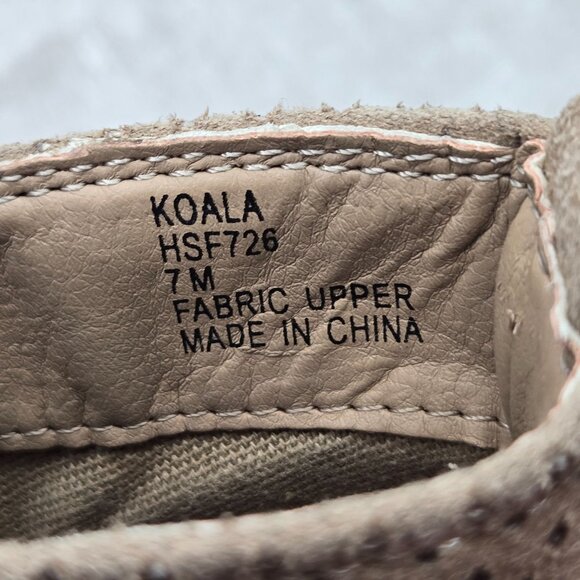 Lace Up Ankle Wedge Boots Size 7 Tan Beige Buckle Moto Grunge Desert Booties - Picture 9 of 9